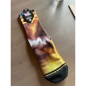 MERGE4 Mike Basich Socks Large 9–12 New Snowboard Art Crew Socks Snowboarding‎
